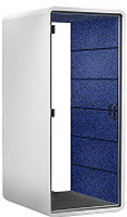 cabina acustica color azul  insonorizada